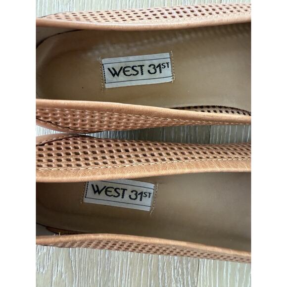 Vintage West 31st Natural Woven Leather Loafer Made In Brazil Classic Tan 8.5 - Picture 4 of 7